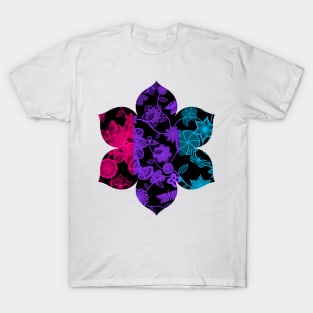 Butterfly Garden, Pride Flag Series - Androgyne T-Shirt